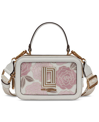 KARL LAGERFELD PARIS Simone Embroidered Camera Crossbody  - Macy's | Macy's