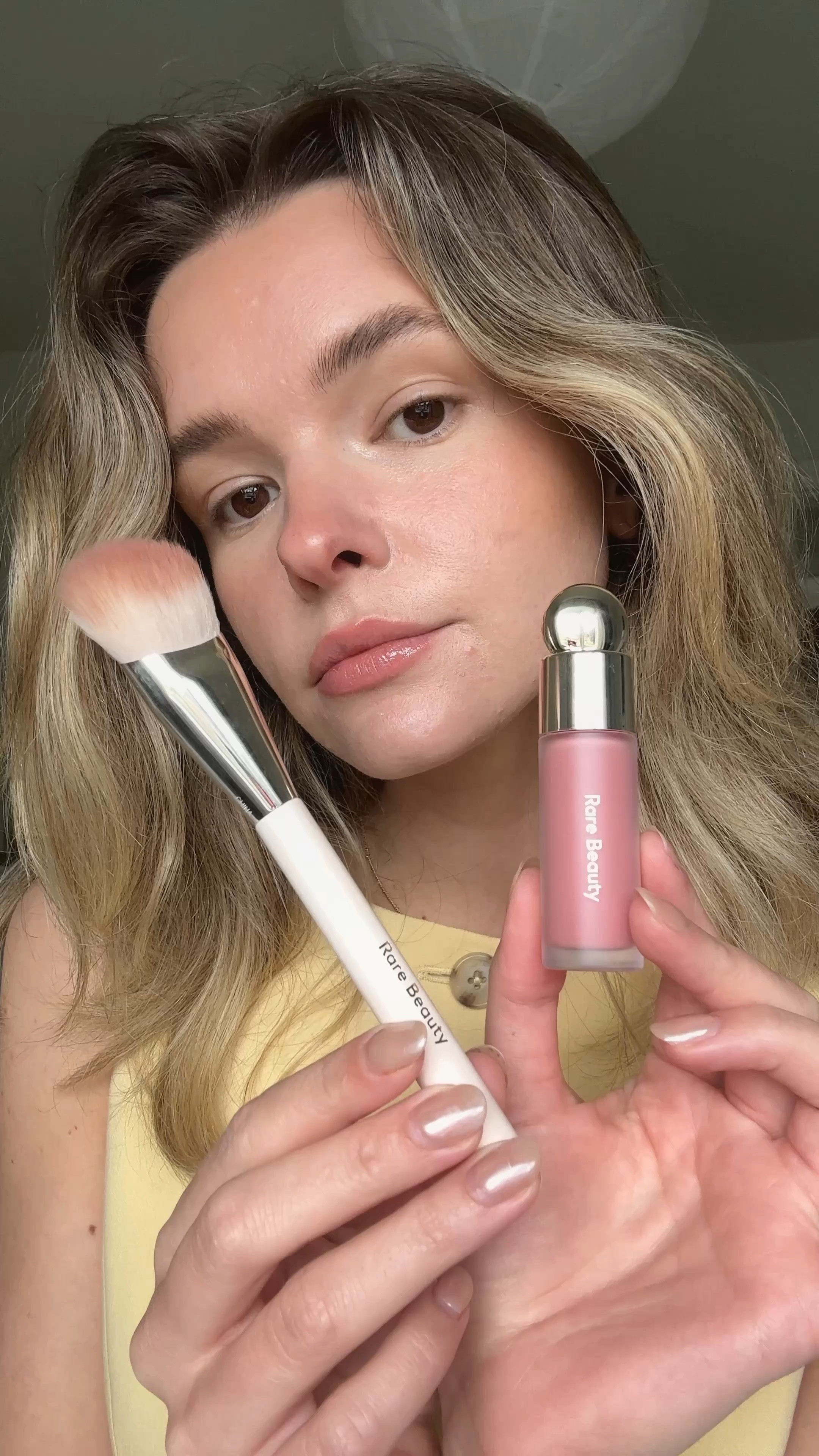 Rare Beauty, blush, cream blush, liquid blush, pink blusher, strawberry makeup, summer makeup, summer skin, minimal makeup

#LTKbeauty #LTKsummer #LTKuk