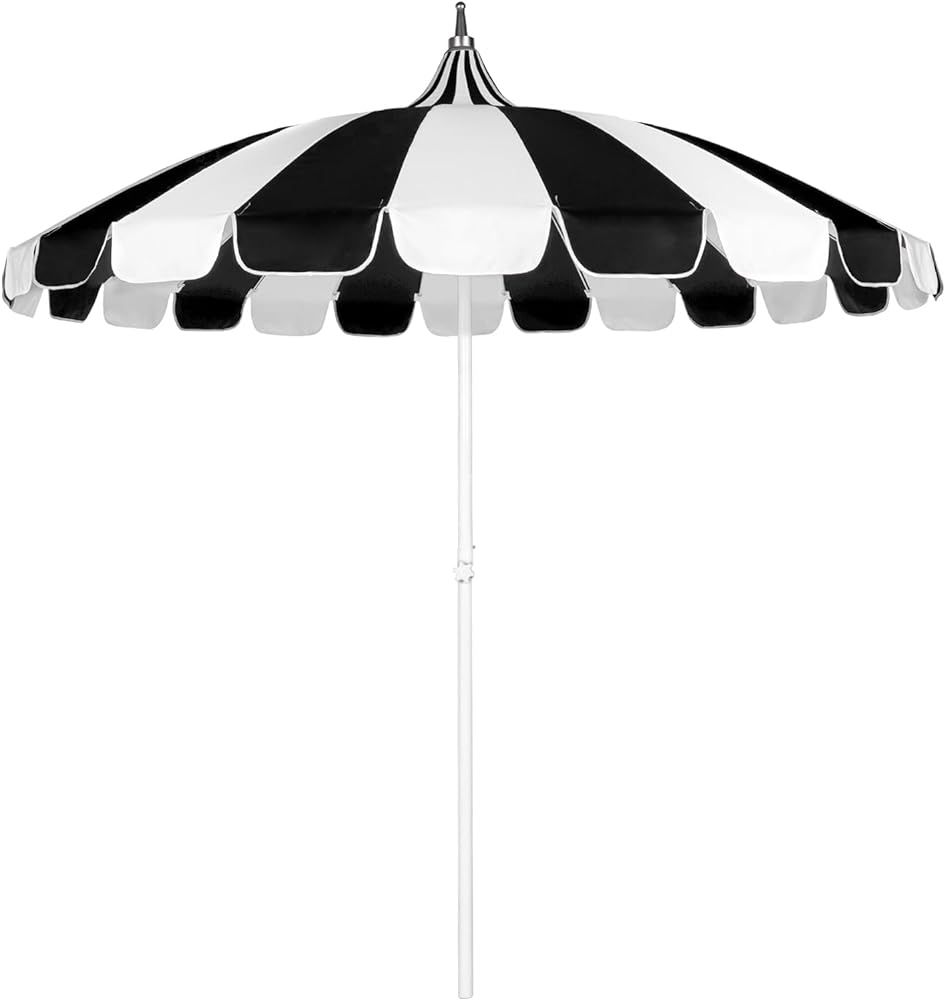 8Ft Red Patio Pagoda Umbrella, UV Protect Pool Umbrellas with Heavy Duty Pole, Outdoor Market Umb... | Amazon (US)