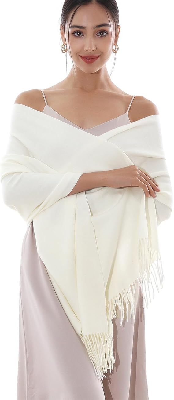 RIIQIICHY Winter Scarfs for Women Pashmina Shawls Wraps for Evening Dresses Large Warm Soft Scarv... | Amazon (US)