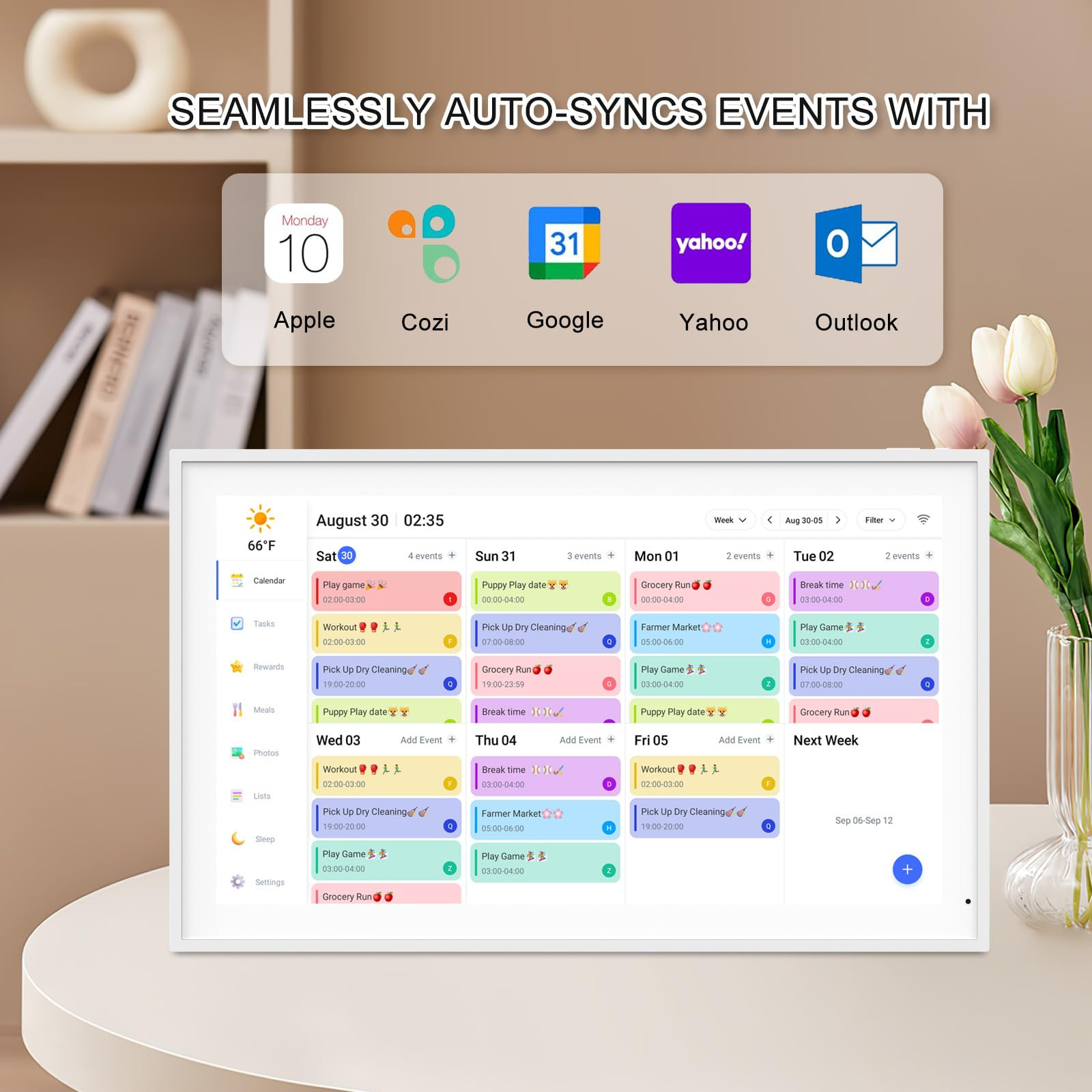 21.5 Inch Digital Calendar, Smart Digital Planner & Chore Chart, IPS FHD 1920x1080 Wall Touch Scr... | Amazon (US)