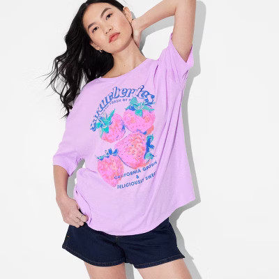 Women's Short Sleeve Oversized Graphic T-Shirt - Wild Fable™ | Target