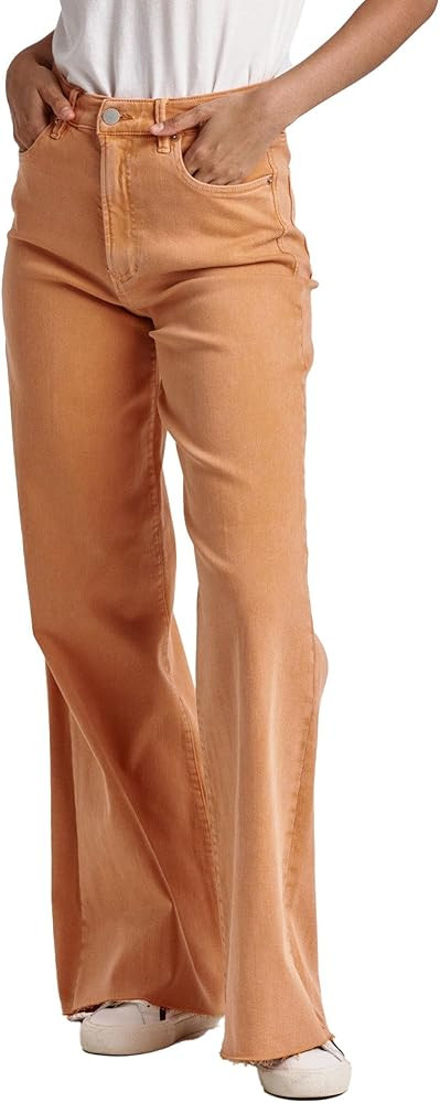 DEAR JOHN Women's Fiona Mid Rise Wide Leg Jeans | Amazon (US)