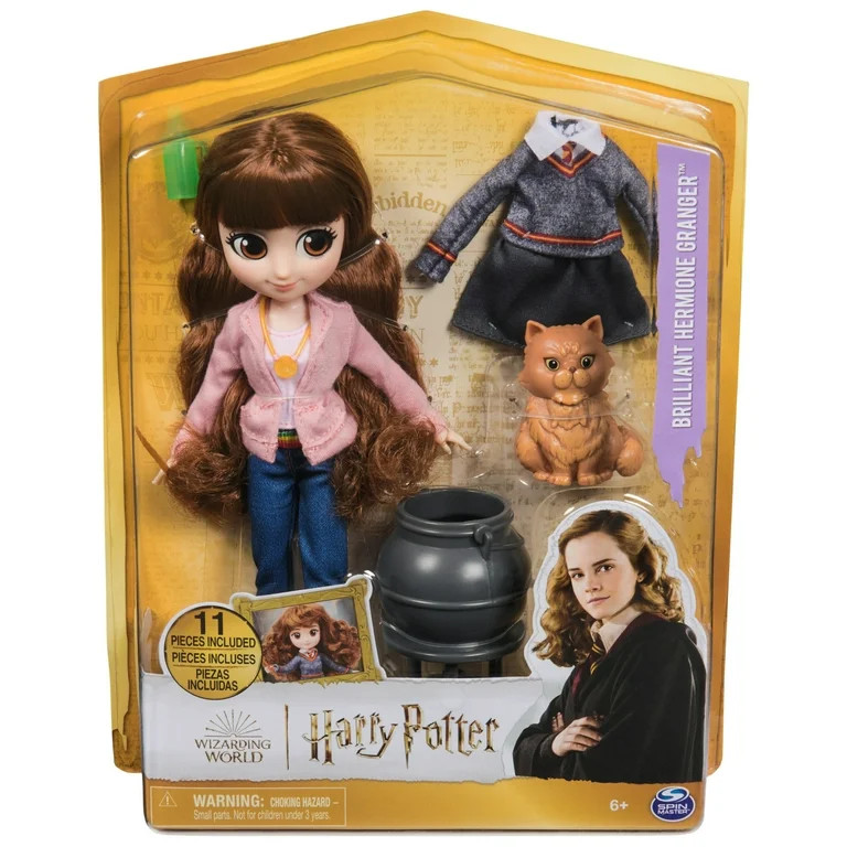 Wizarding World 8-inch Brilliant Hermione Granger Doll & 5 Accessories | Walmart (US)