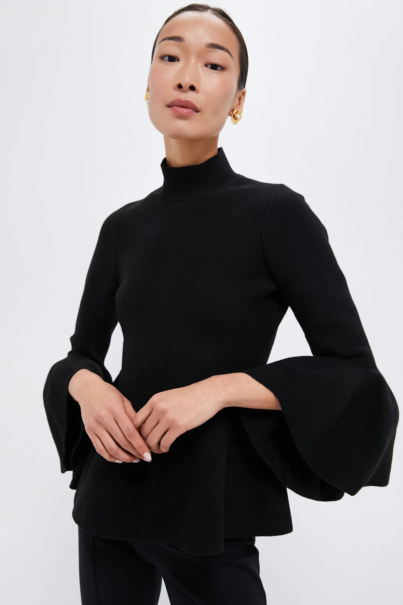 Black Knit Isabella Top | Tuckernuck (US)