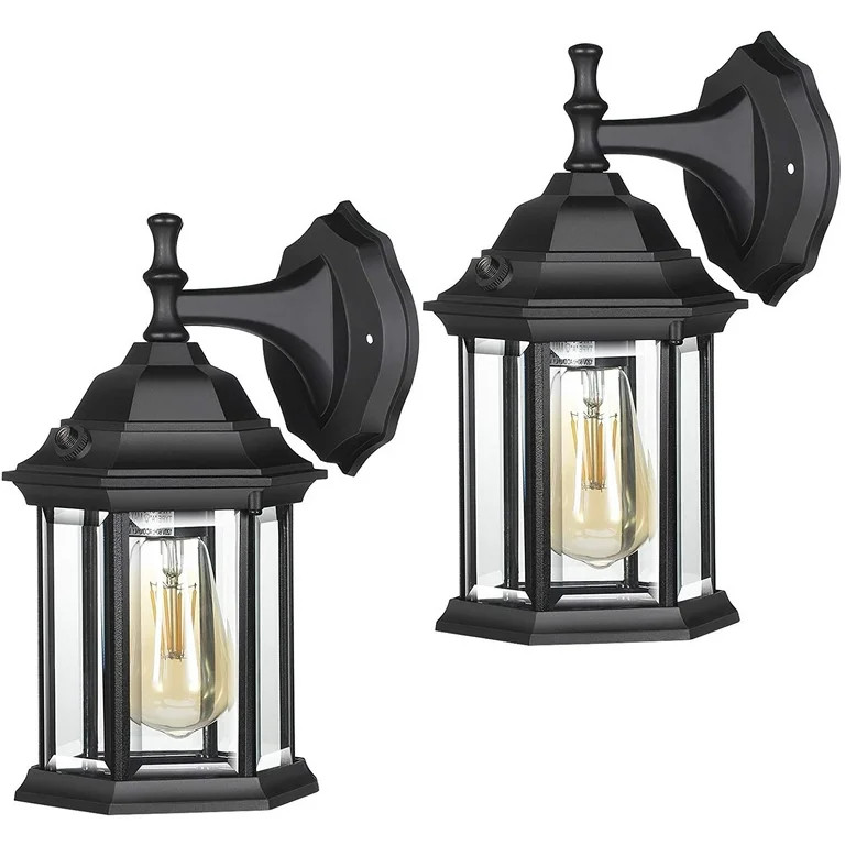 DEWENWILS Dusk to Dawn 2-Pack Outdoor Lighting Wall Mount Porch Light Fixture E26 Base | Walmart (US)