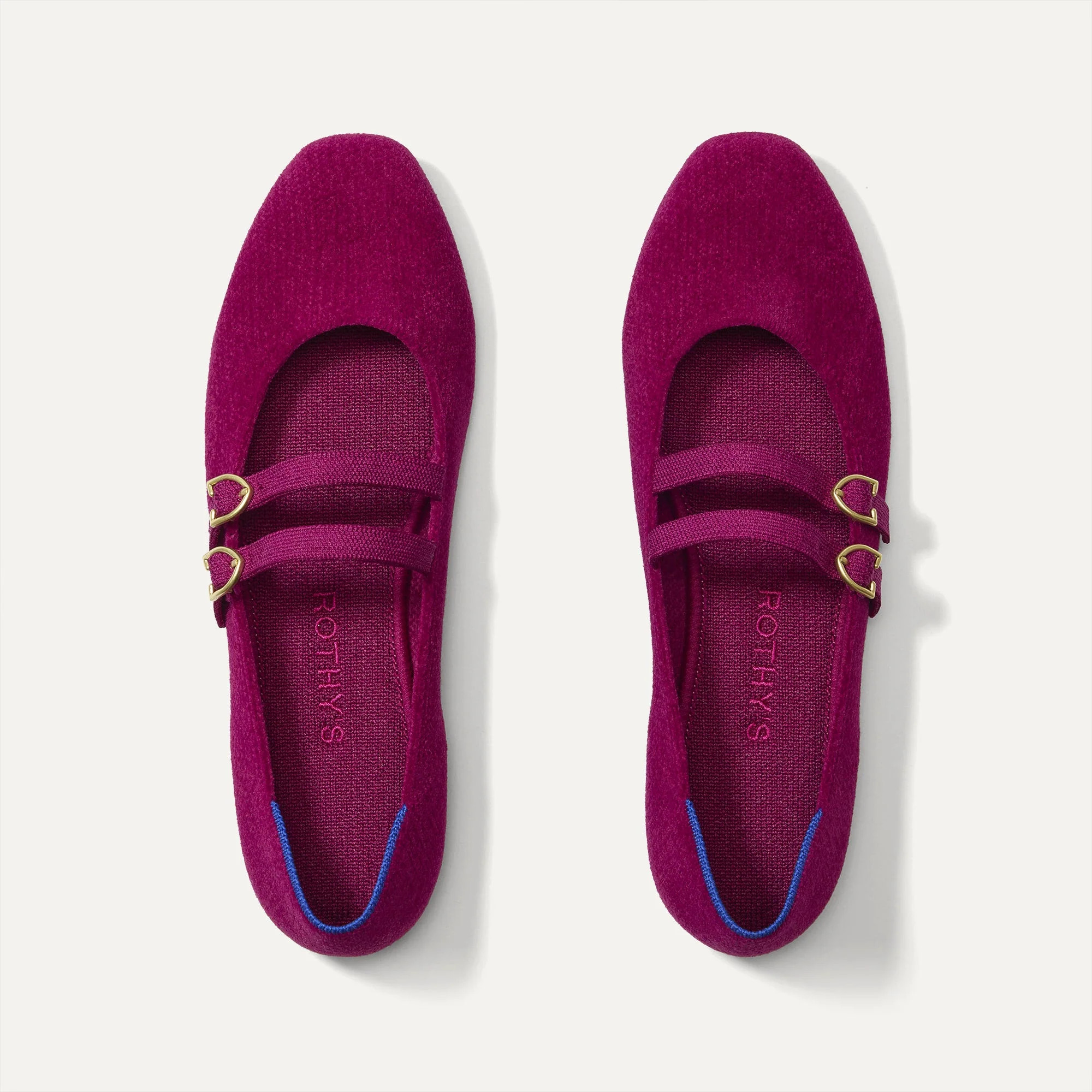 The Double Buckle Mary Jane in ReVelvet™ Mulberry | Rothy's | Rothy's