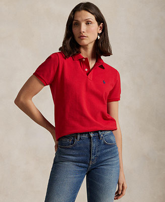 Women's Classic-Fit Mesh Polo Shirt | Macy's