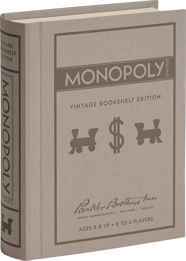 WS Game Company Monopoly Vintage Bookshelf Edition Board Game | Amazon (US)