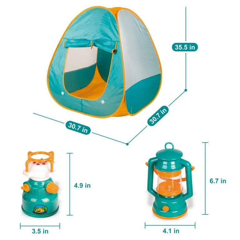 Fun Little Toys 18Pcs Play Tent Set, Indoor and OutdoorKids Toy,Kids Camping,Pop Up Tent For Kids... | Walmart (US)