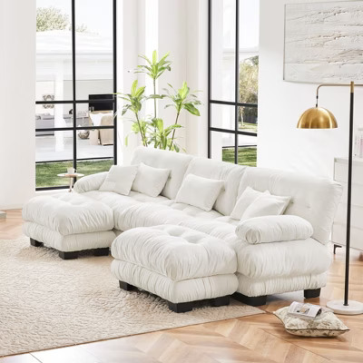 Luxury Modular Sectional Sofa Couch - Oversized U Shaped Cloud Couch for Living Room,Deep Seat Sofa Couch with 2 Ottomans | Target