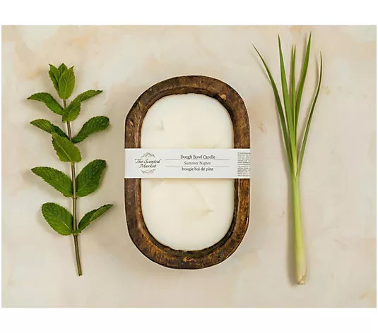 Make Your Selection: Spring Scented Market Brown Oval 4 Wick Dough Bowl Soy Candles | QVC