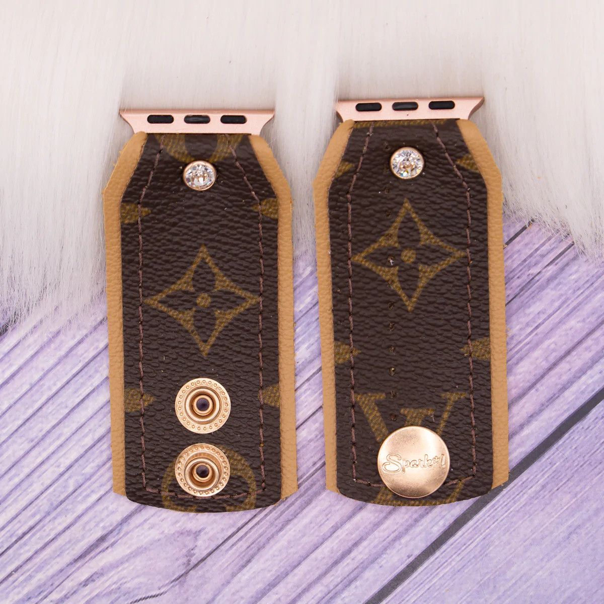 Perfectly Imperfect - (XS) Bow Band in Upcycled LV Monogram (Apple Watch 38/40/41mm) | Sparkl