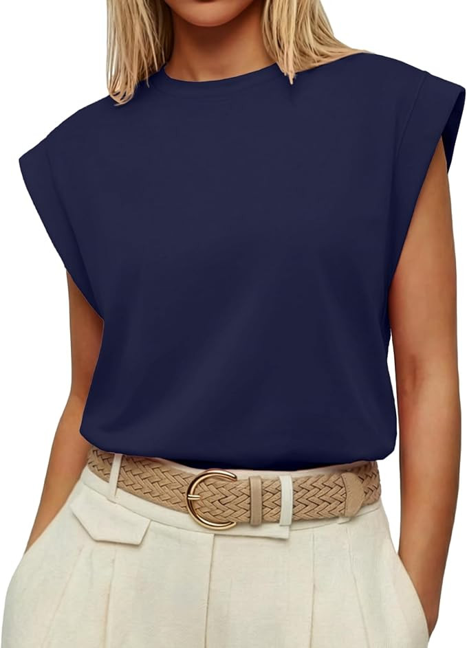 Lepunuo Women Cap Sleeve Tops Spring Summer Casual Basic Tee | Amazon (US)