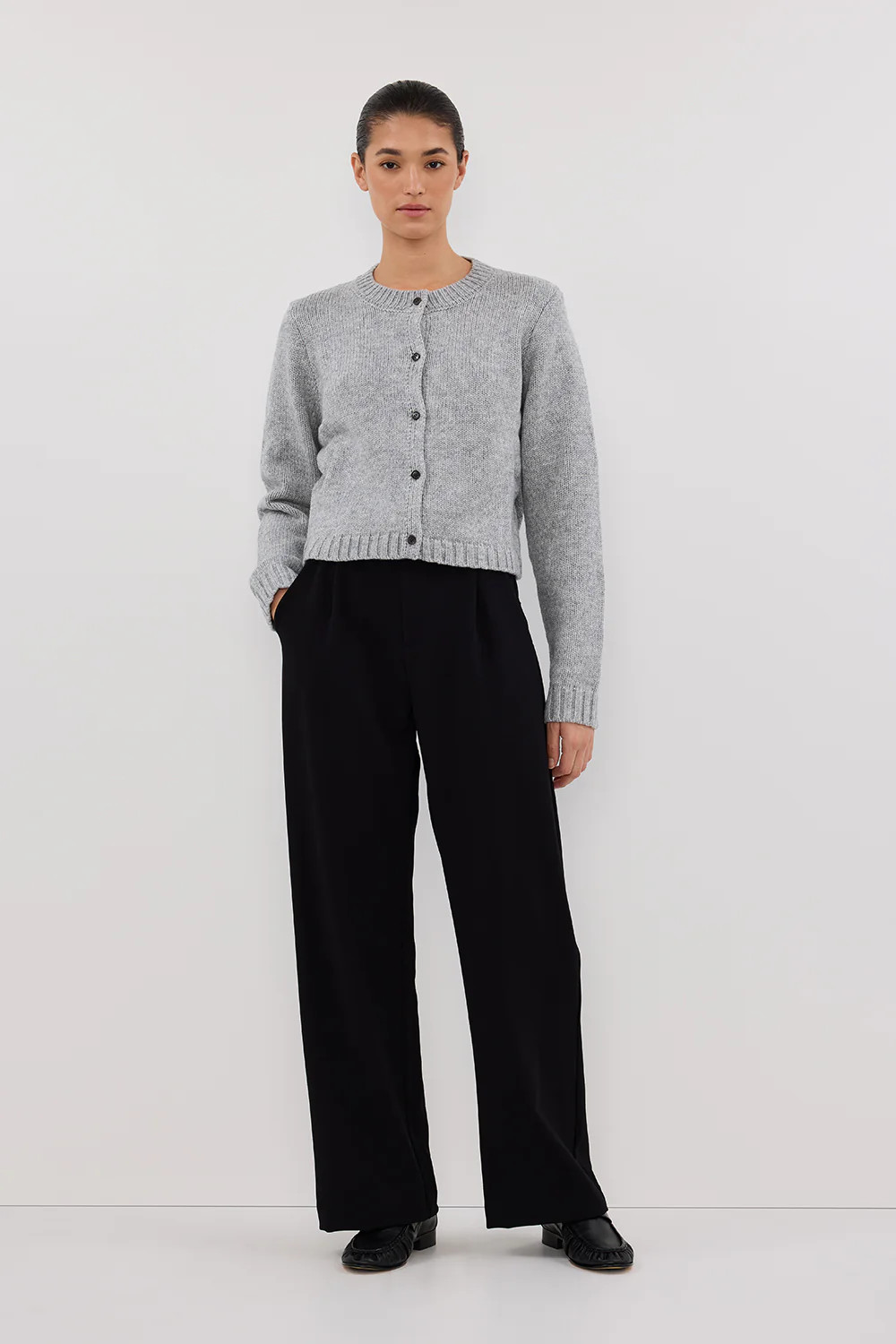 FOSTER SILVER MARLE KNIT CARDIGAN | DISSH