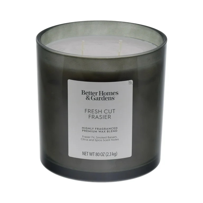 Better Homes & Gardens Fresh Cut Frasier Scented 4-Wick 80oz (2.26 kg) Large Oversized Jar Candle... | Walmart (US)