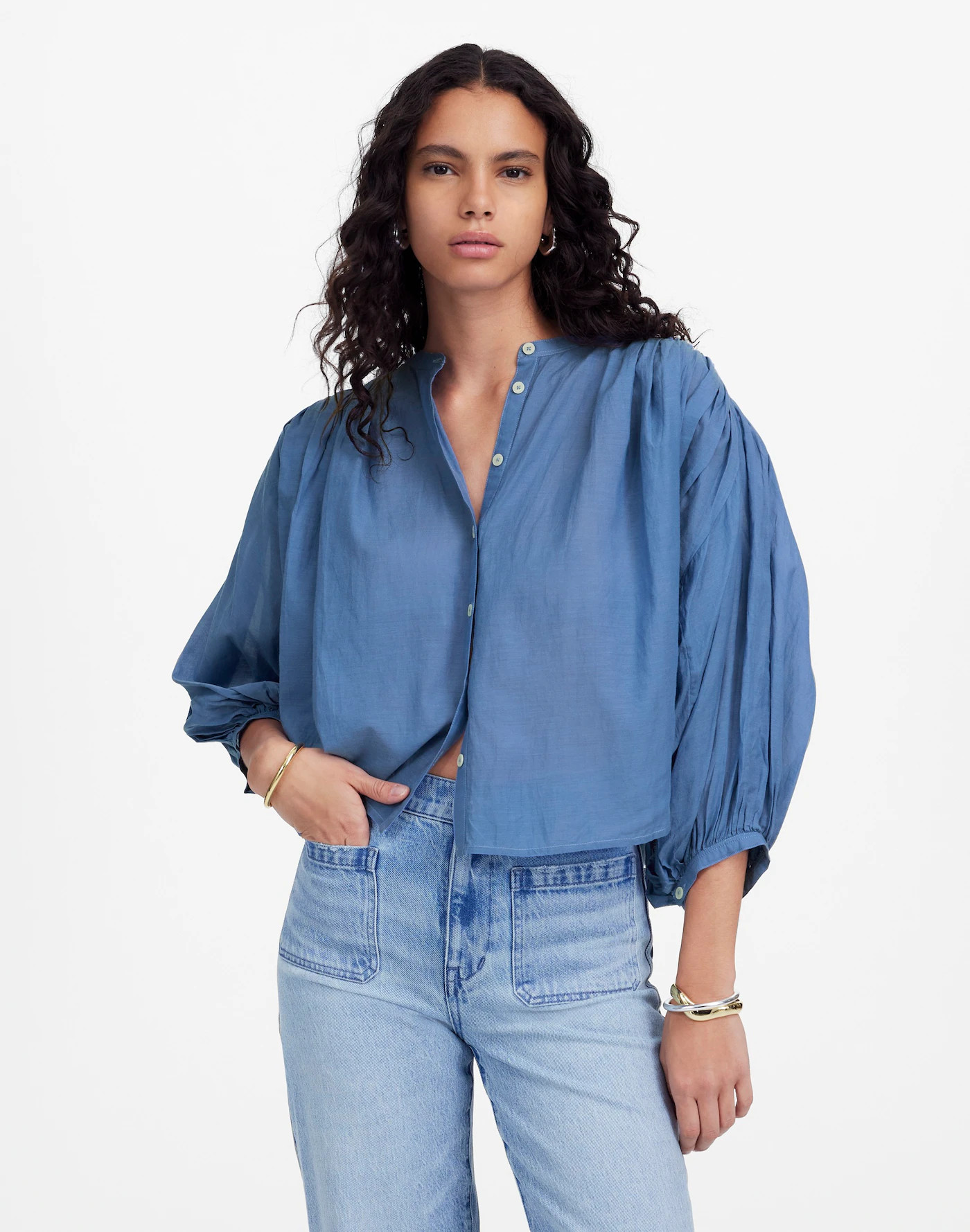 Balloon-Sleeve Top | Madewell | Madewell