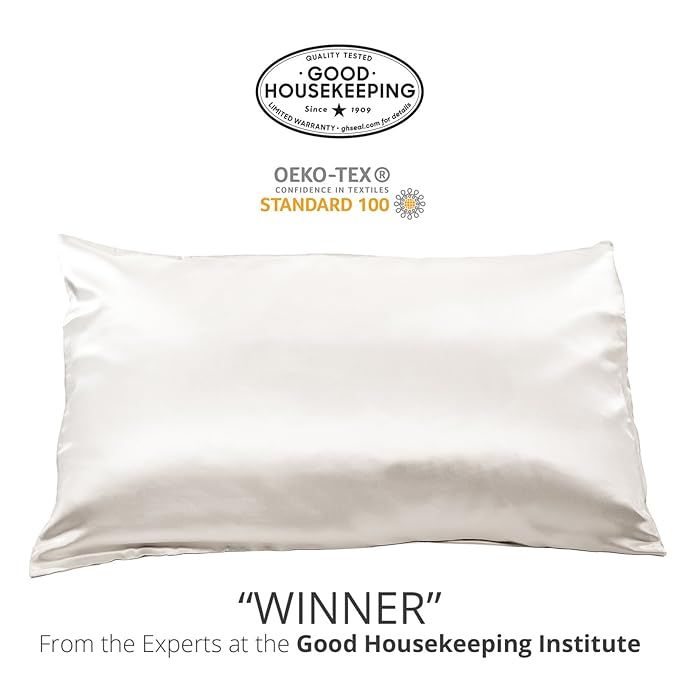 Fishers Finery 25mm Luxury 100% Pure Mulberry Silk Pillowcase Good Housekeeping Winner | Amazon (US)