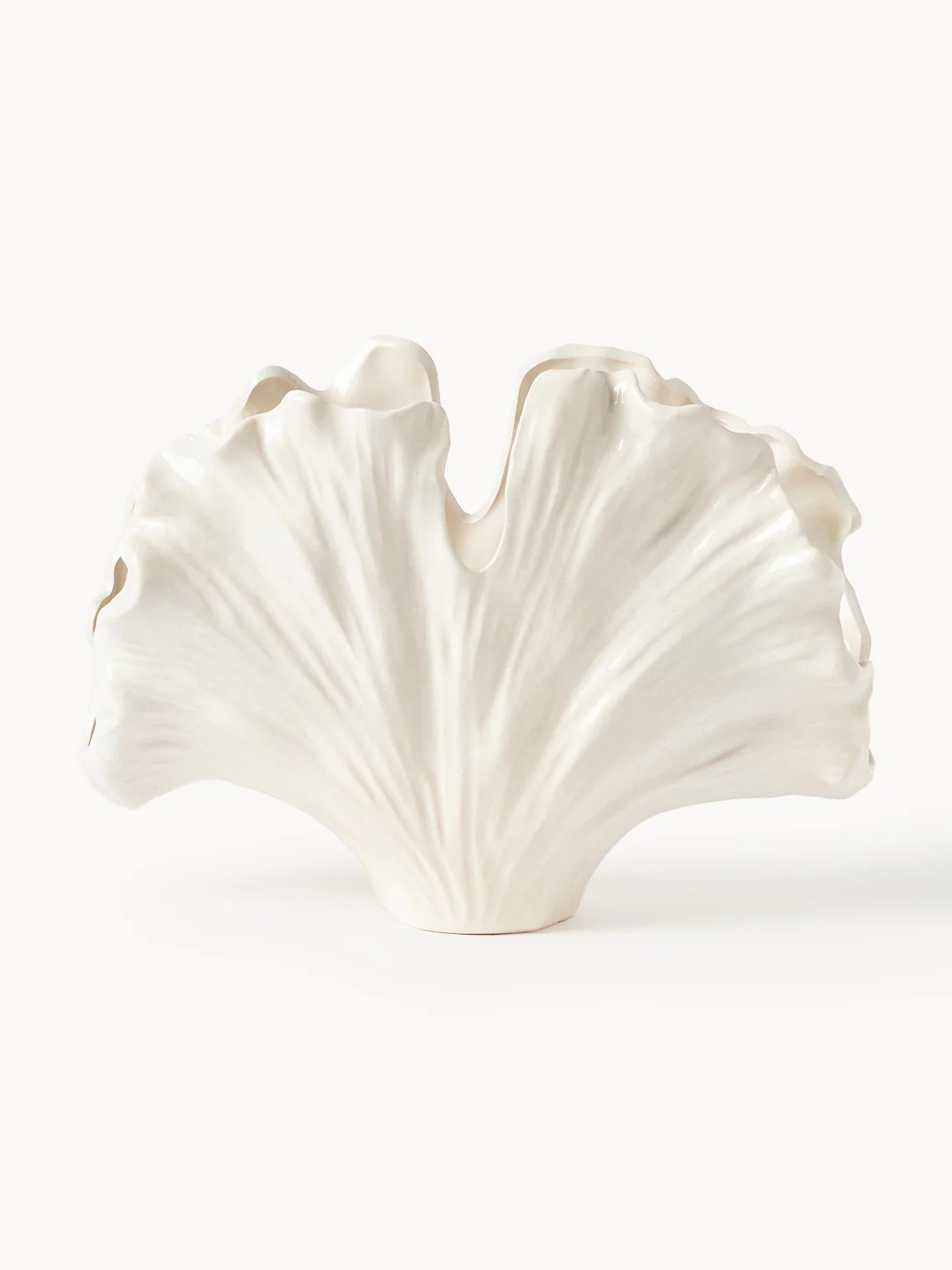 Vase Gingko in Muschel-Form, H 24 cm | Westwing | Westwing EU