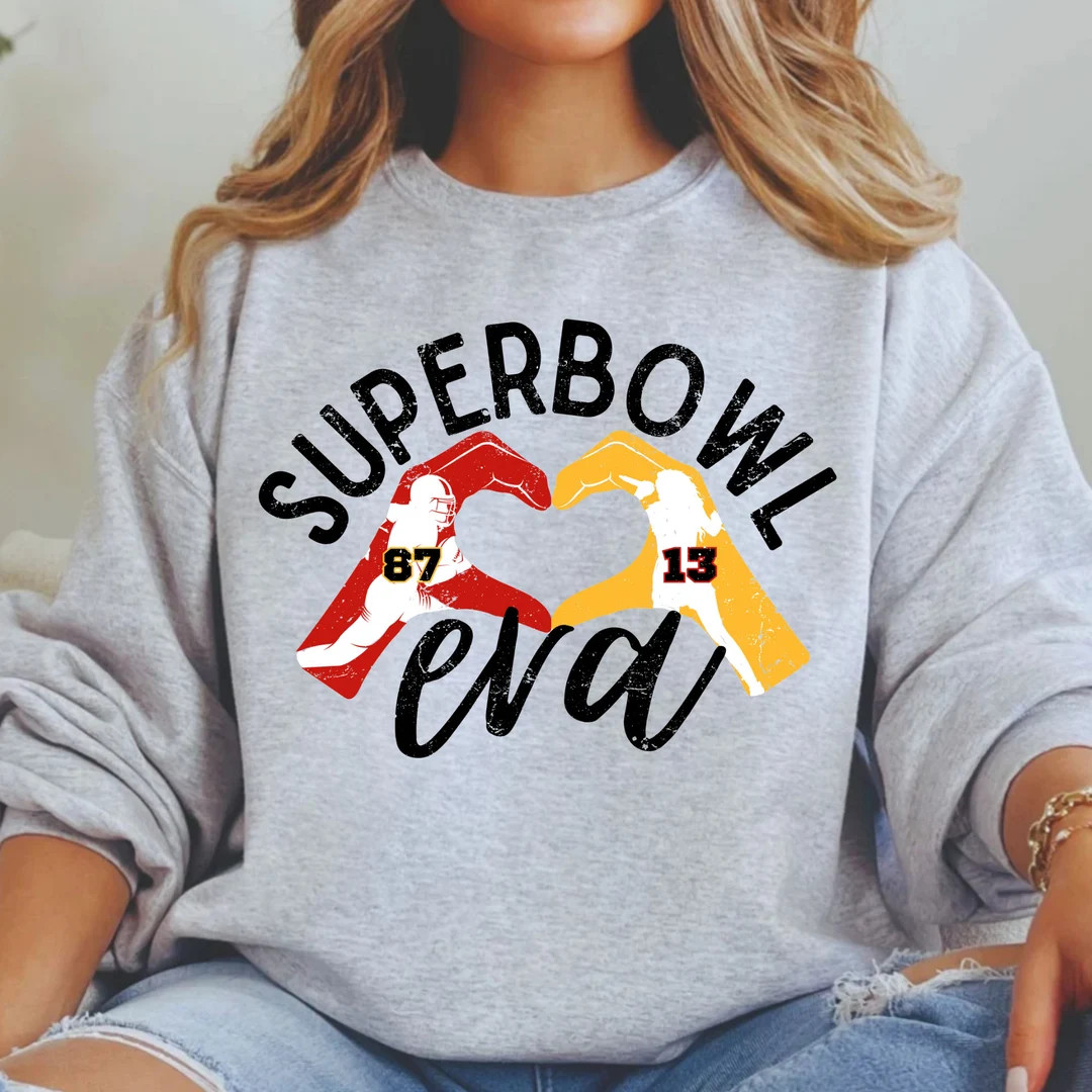 Superbowl Crewneck / Taylor Swift Sweatshirt / Travis Kelce Sweatshirt / Football Crewneck / Supe... | Etsy (US)