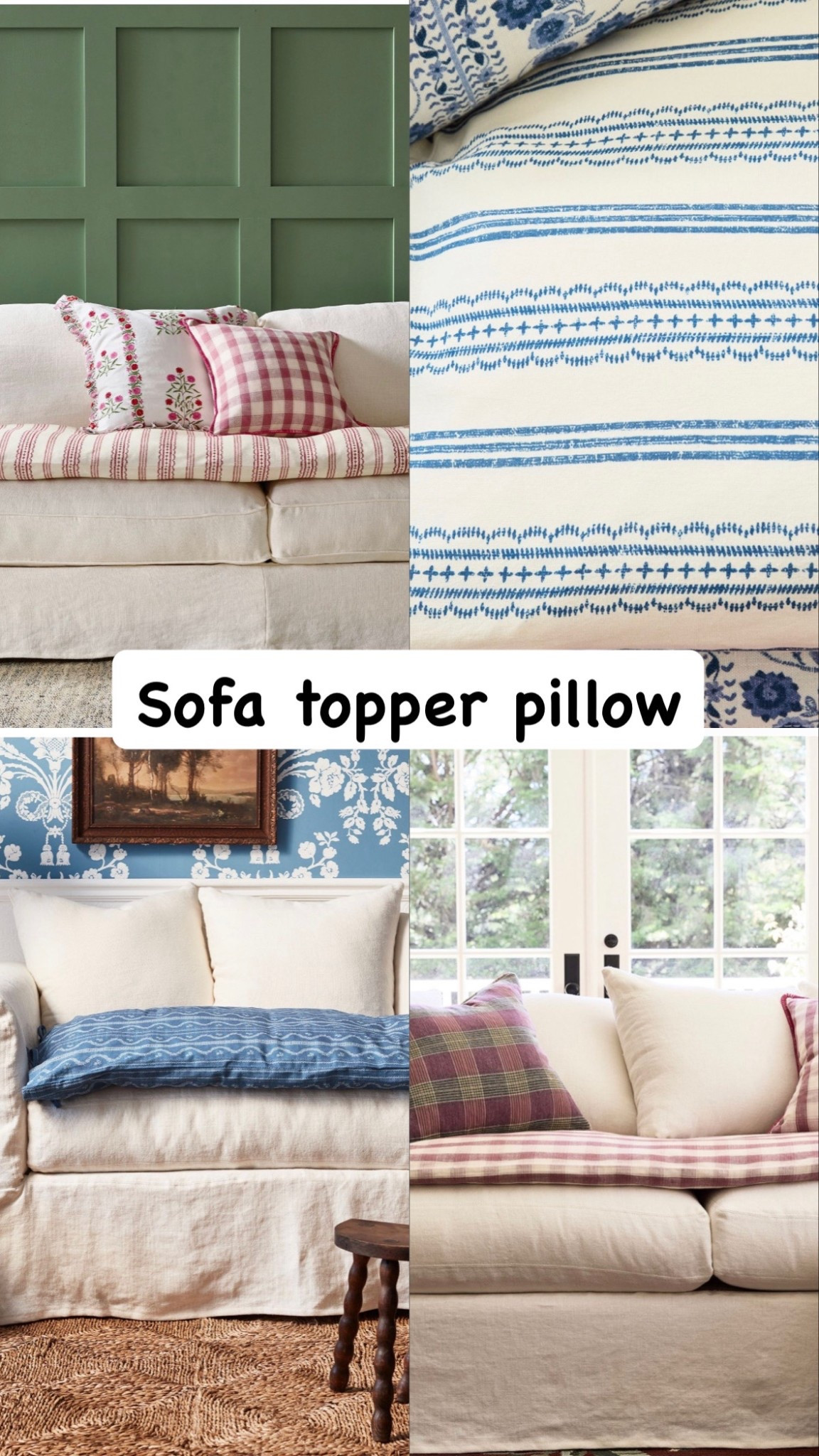  duvet for your sofa. In beautiful prints with a knife-edge seam, this cotton pillow topper adds a soft, inviting layer to sink into.

#LTKHome #LTKdayinmylife #LTKValentine