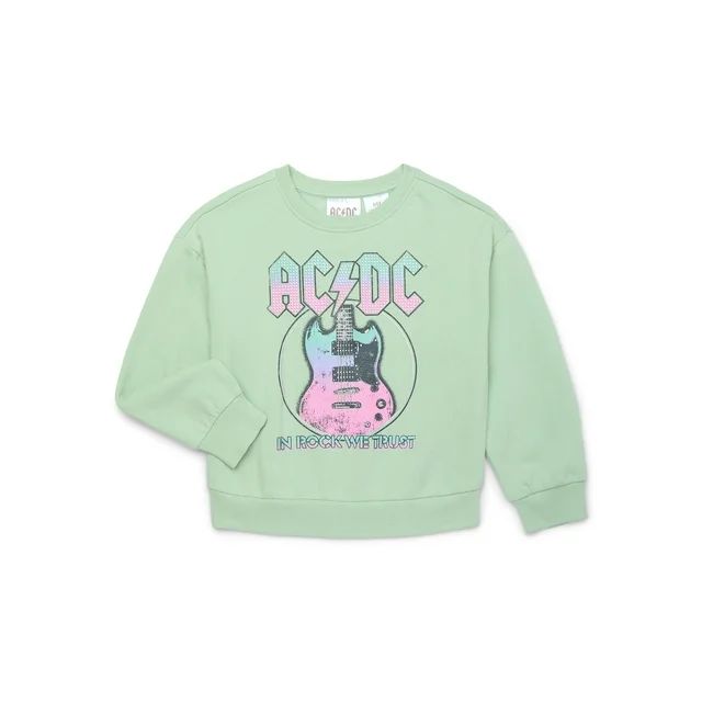 ACDC Girls Crewneck Sweatshirts, Size 4-16 | Walmart (US)