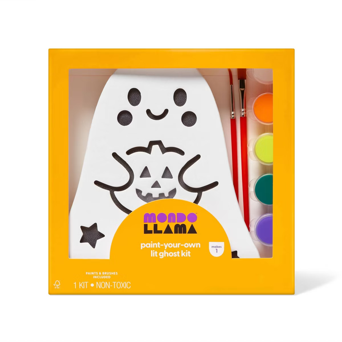 Halloween Craft Lit Paperboard Ghost Painting Kit - Mondo Llama™ | Target