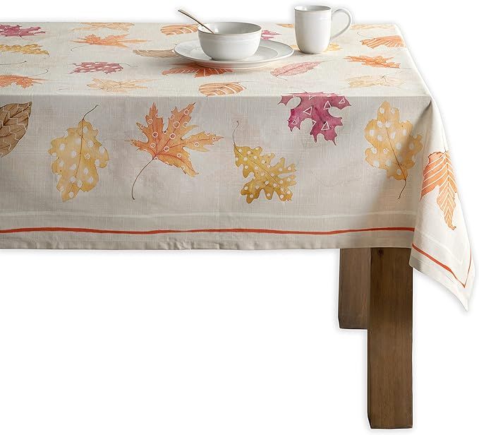 Amazon.com: Maison d' Hermine Colors of Autumn 100% CottonTablecloth for Kitchen Dining Tabletop ... | Amazon (US)