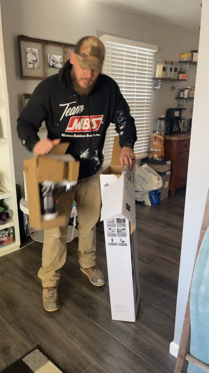 Not my husband almost breaking it right out of the box 🥴 if you have a blue collar man in your life…you know the importance of a really good vacuum 

#LTKBacktoSchool #LTKFamily #LTKHome