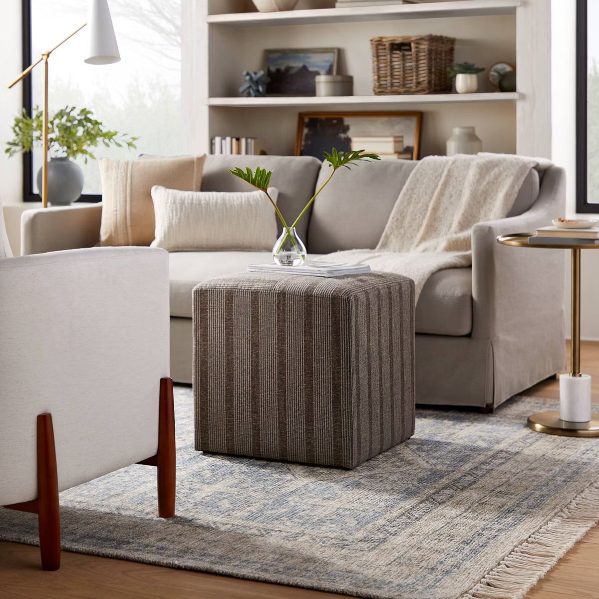 Lynwood Square Upholstered Cube Ottoman - Threshold™ designed with Studio McGee | Target