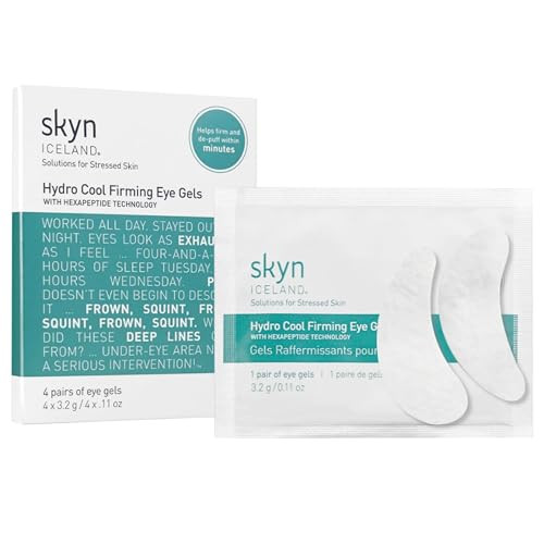Skyn Iceland Hydro Cool Firming Under Eye Patches. Eye Gel Mask to Firm And Reduce Wrinkles, Fine Lines, Dark Circles, Puffy Eyes & Bags, 4 Pairs | Amazon (US)