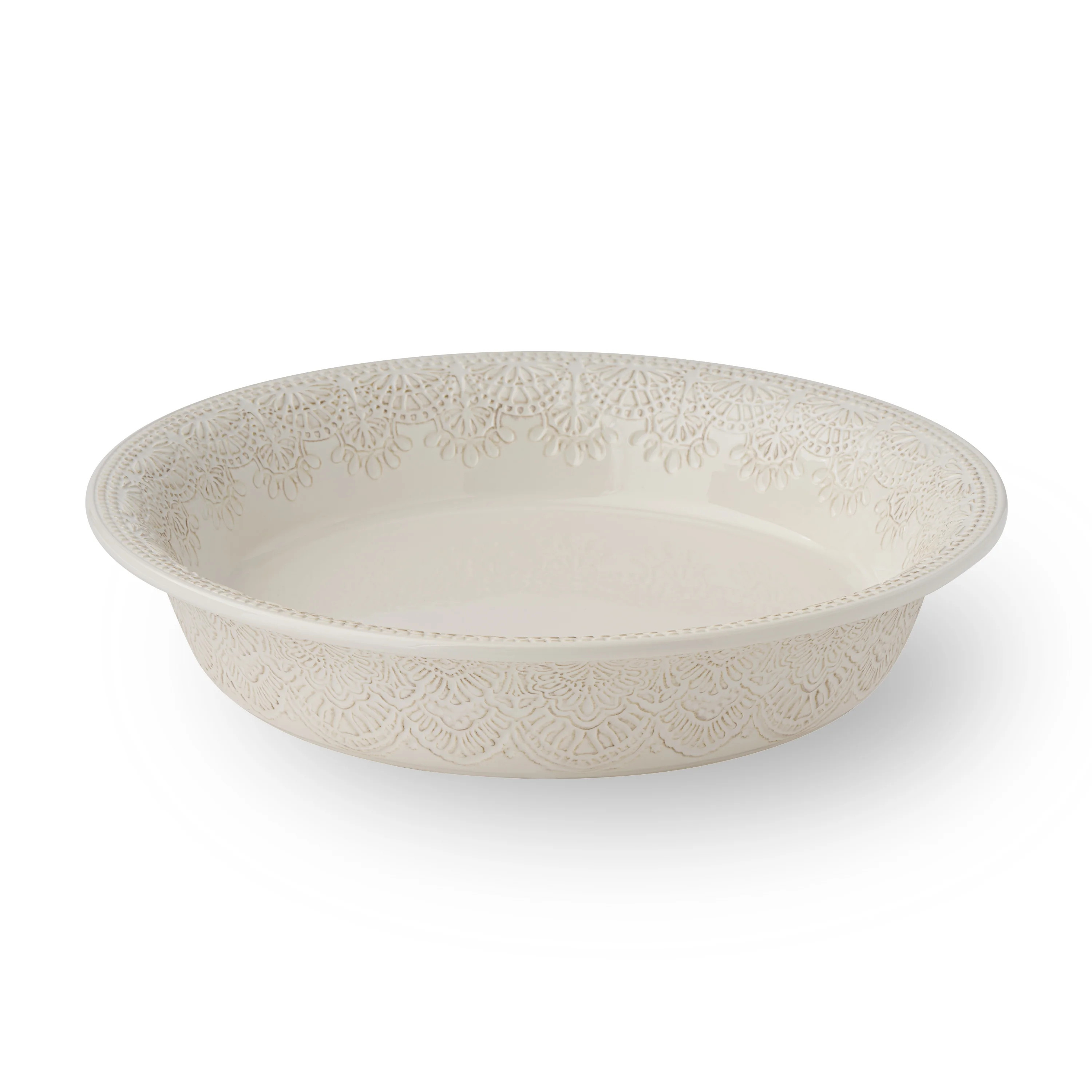 The Pioneer Woman Vintage Lace 10-Inch Stoneware Baking Pie Pan & Tart Dish, Cream | Walmart (US)
