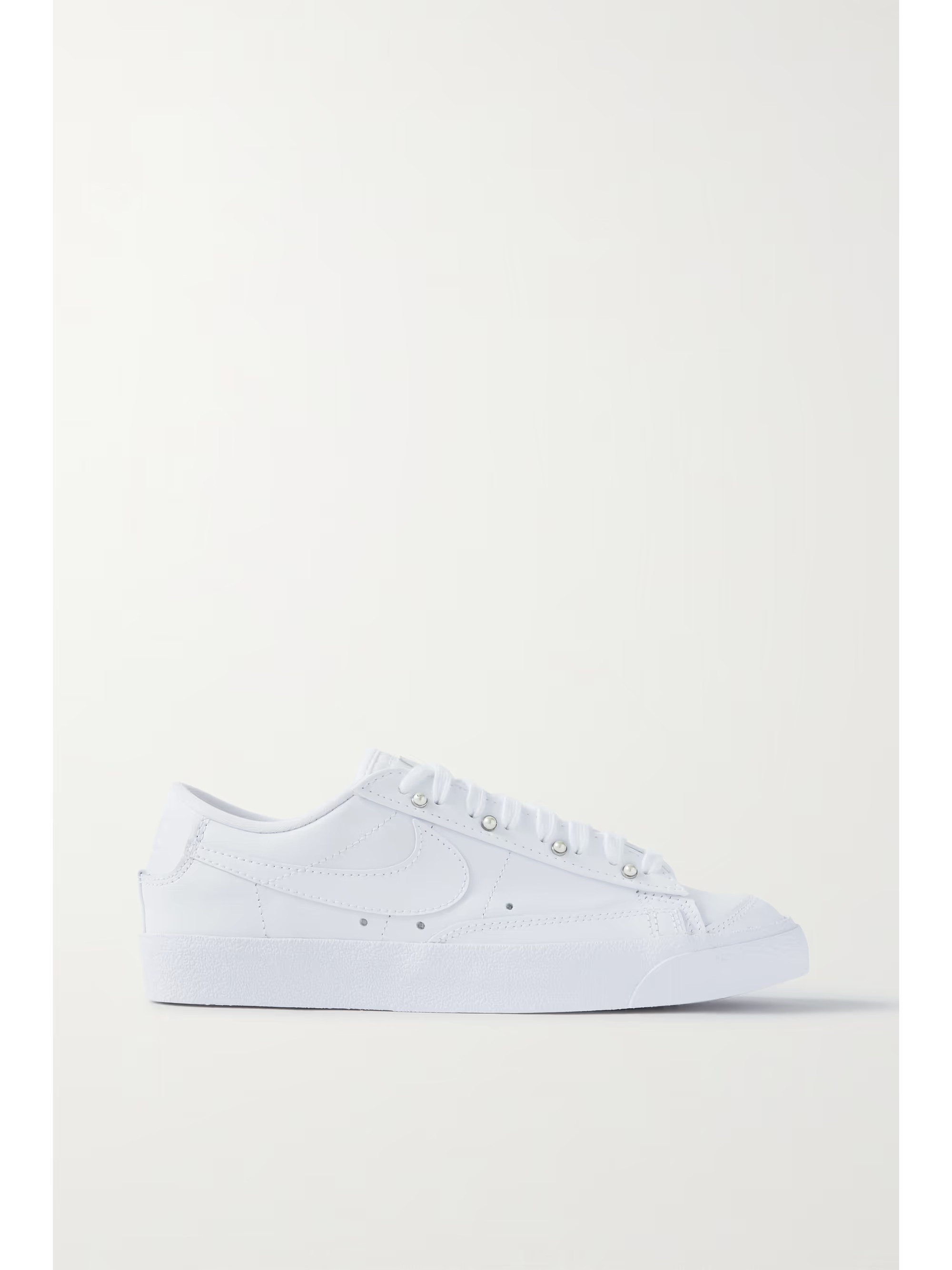 Blazer Low '77 SE faux pearl-embellished leather sneakers | NET-A-PORTER (US)