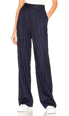 Favorite Daughter The Favorite Pant in Navy Pinstripe from Revolve.com | Revolve Clothing (Global)