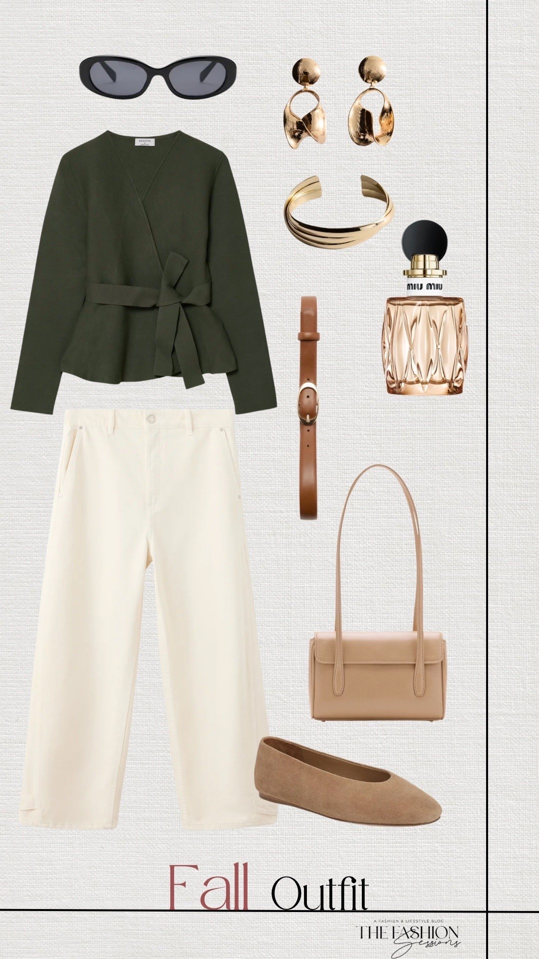 Fall Outfit | Green Wrap Sweater Top | Cream Jeans | Tan Shoulder Bag | Suede Flats |

#LTKootd #LTKSeasonal #LTKgrwm