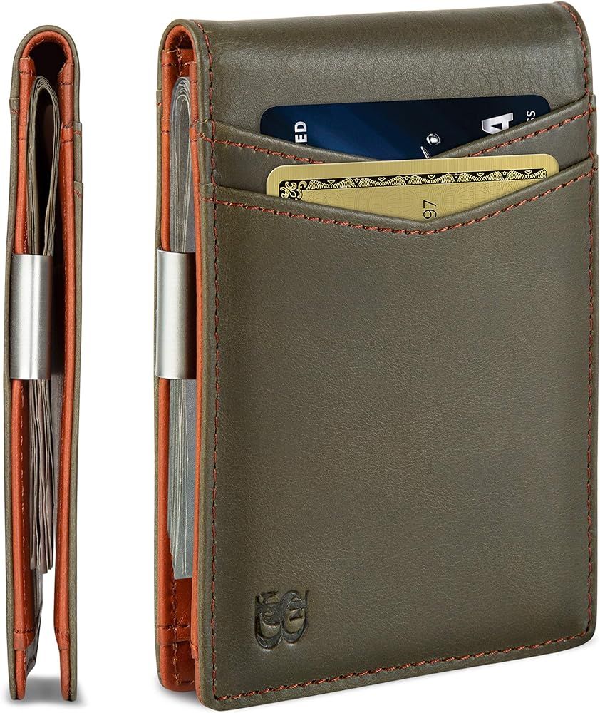 SERMAN BRANDS Money Clip Wallet - Mens Wallets slim Front Pocket RFID Blocking Card Holder Minima... | Amazon (US)