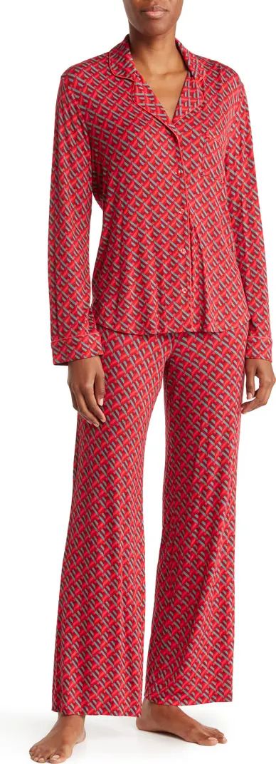 Tranquility Long Sleeve Shirt & Pants 2-Piece Pajama Set | Nordstrom Rack
