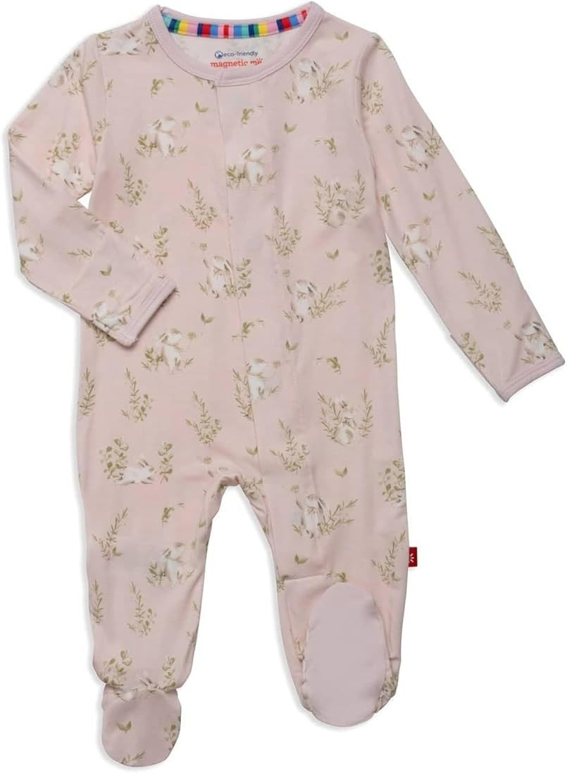 Magnetic Me Girls Modal Magnetic Baby Footie Pajamas | Silky Soft Modal Fabric | Baby Sleepers Av... | Amazon (US)