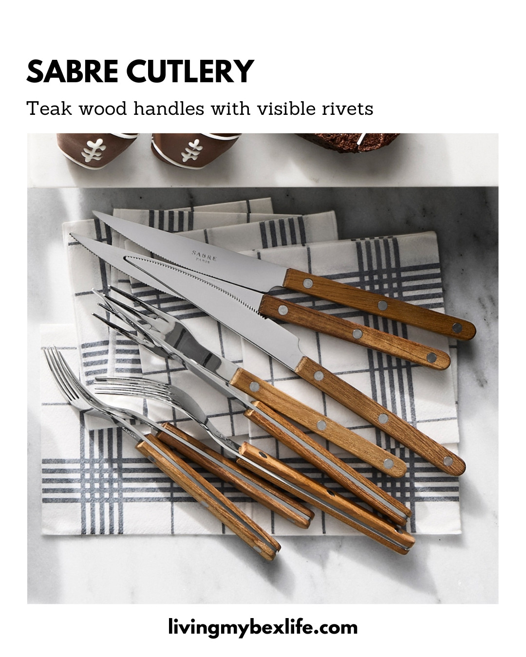 Sabre Paris Bistrot Flatware Set in Teak

Taking its inspiration from Parisian restaurants, this everyday cutlery is simple and modern. Made in France, the flatware with visible rivets adds instant ooh la la to both contemporary and traditional tables. Each piece is crafted of durable steel with an elevated, polished finish. 

 #LTKfoodie #LTKU #LTKHome
