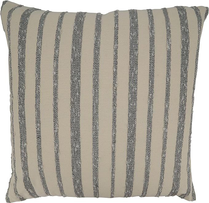 SARO LIFESTYLE Thin Striped Throw Pillow Cover, Black/White, 22" | Amazon (US)