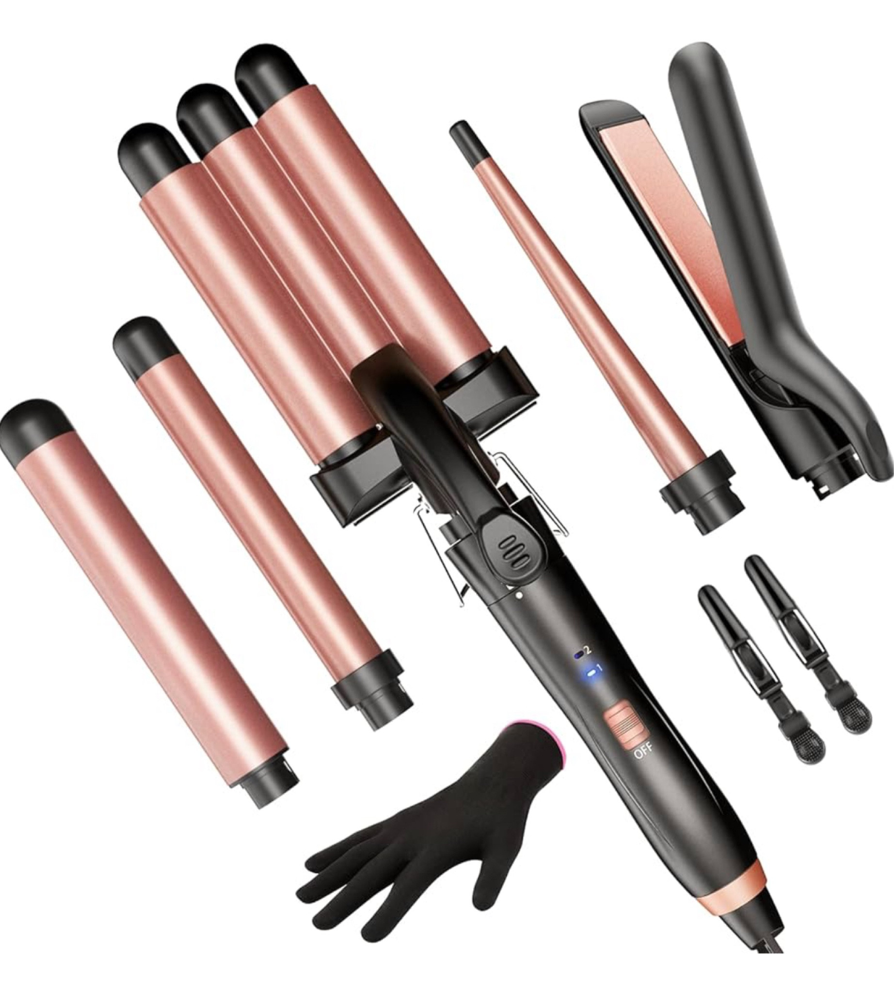 $10 off 🎉

5 in 1 Wand Curling Iron-Kinked Curling Wand Set with Flat Iron Hair Straightener, 3 Barrels Hair Crimper, 3 Ceramic Curling Irons (0.35"-1.25"), 2 Temps Fast Heat Hair Waver Curler with Glove & Clip

#LTKGiftGuide #LTKSaleAlert #LTKBeauty