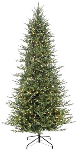 Puleo International 9 Foot Pre-Lit Slim Balsam Fir Artificial Christmas Tree with 800 Clear Light... | Amazon (US)