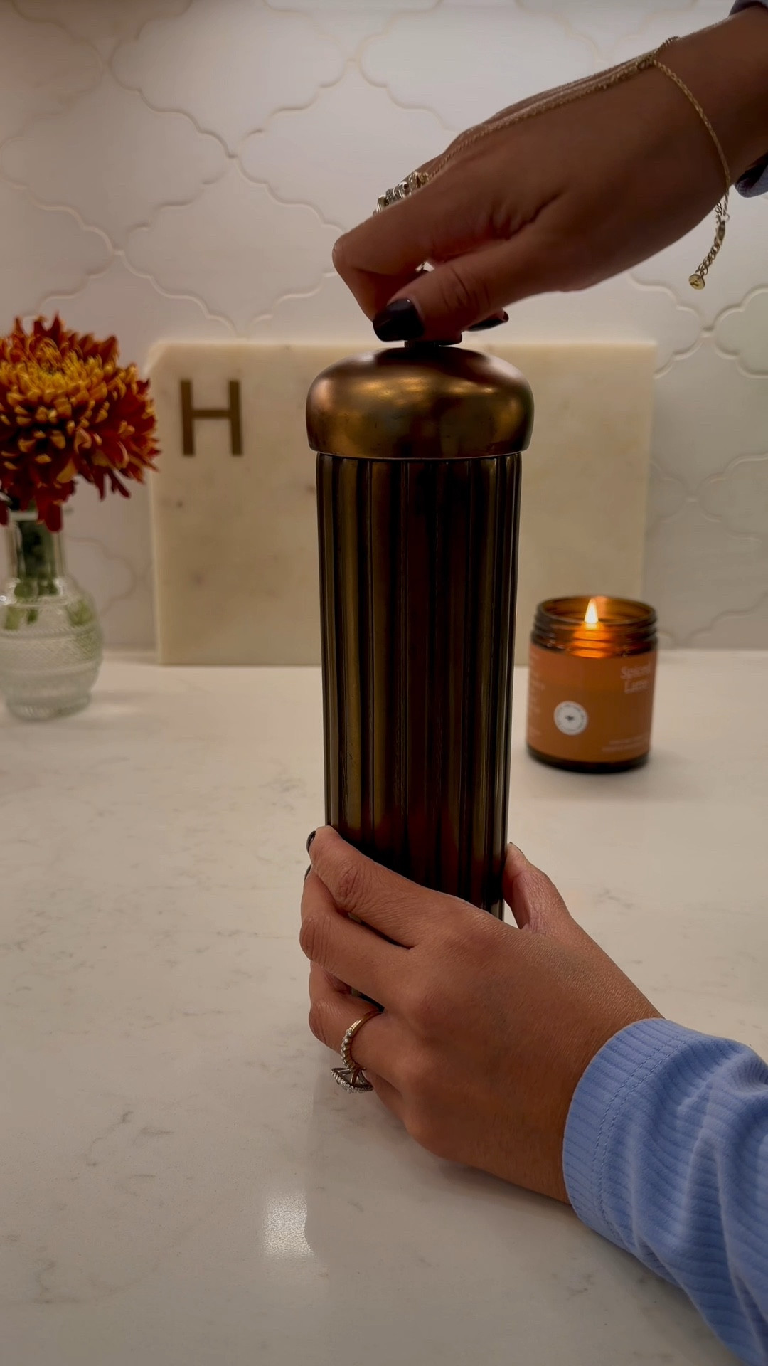 Brass pepper mill 

#LTKPlusSize #LTKFindsUnder50 #LTKHome