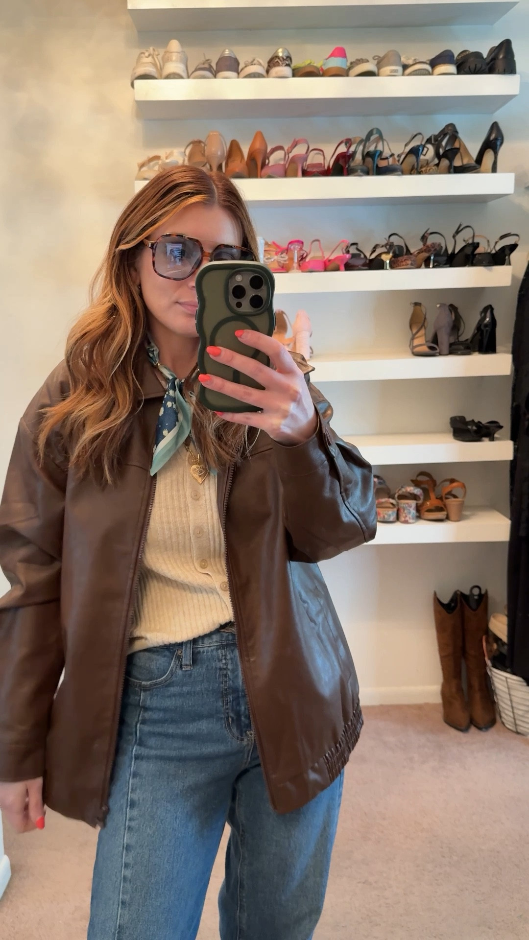 Oversized faux leather bomber jacket (size small)
Walmart barrel Leg Jeans (size 2)
Mesh ballet flats

Spring outfit idea, easy outfit, casual outfit, brunch outfit, weekend outfit 

#LTKSaleAlert #LTKootd #LTKOver40