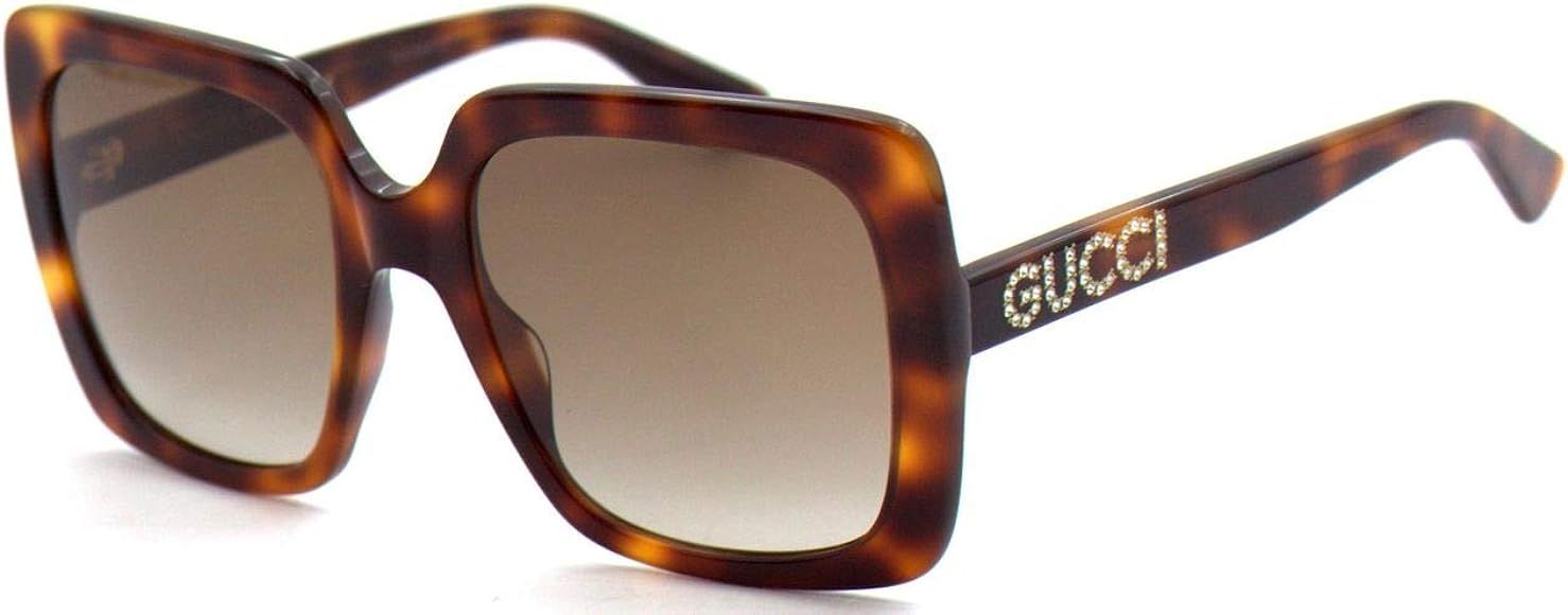 Gucci GG0418S 003 Havana GG0418S Square Sunglasses Lens Category 2 Size 54mm | Amazon (UK)