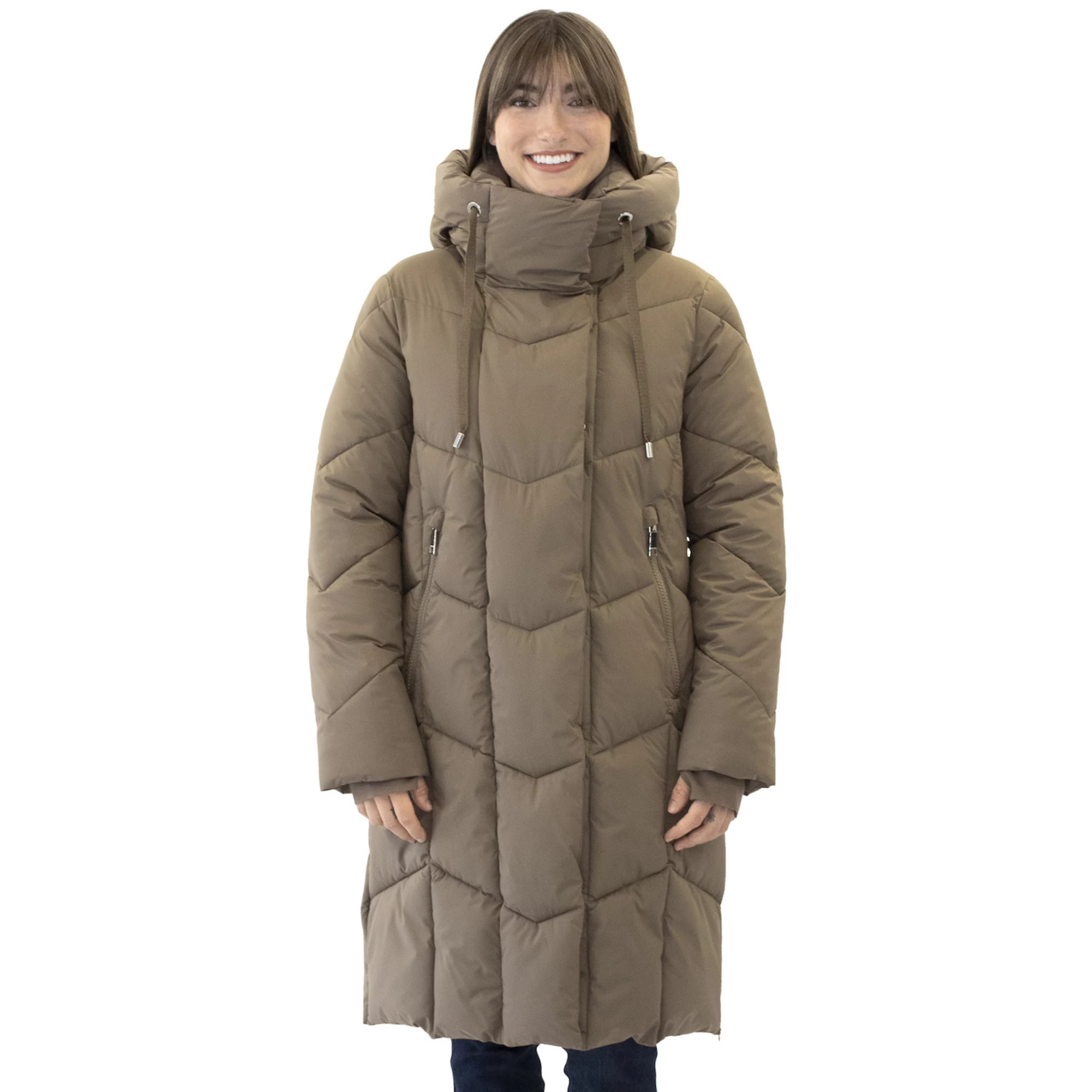 Women's Nine West Hooded Heavyweight Quilted Duvet Puffer Coat | Kohl's