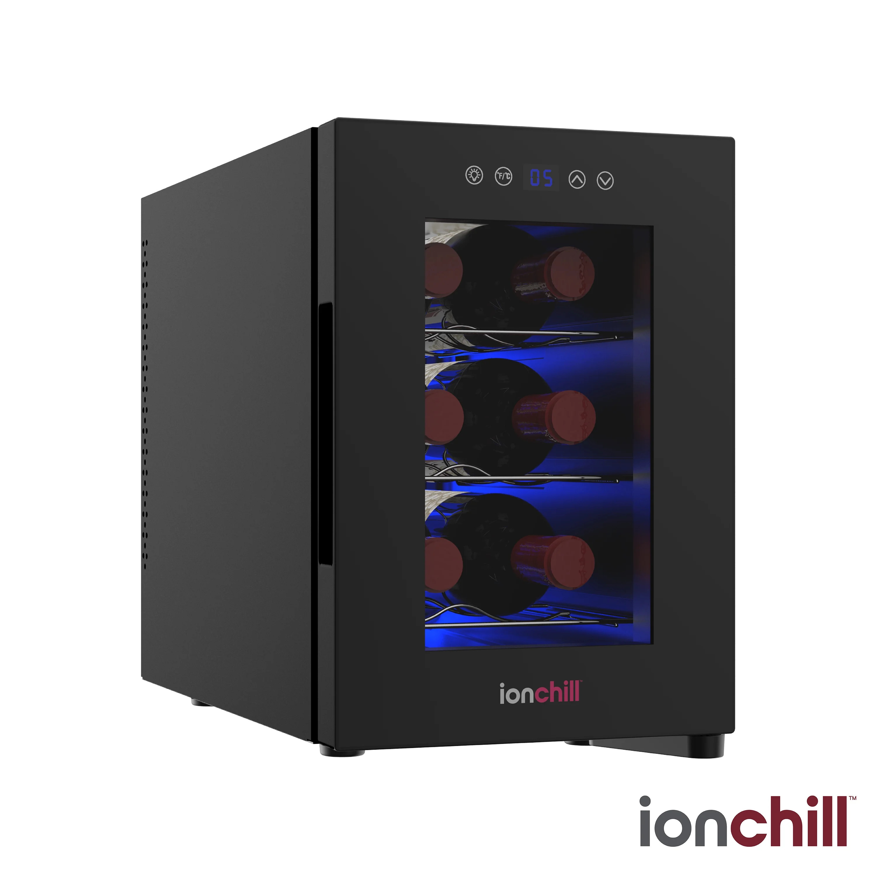 Ionchill 6-Bottle Wine Cooler, New Standard Door Mini Fridge with Wine Rack and Temperature Contr... | Walmart (US)