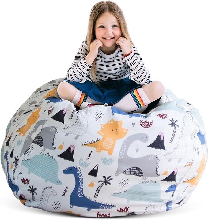 Creative QT Stuffed Animal Storage Bean Bag Chair - Stuff 'n Sit Organization for Kids Toy Storag... | Amazon (CA)