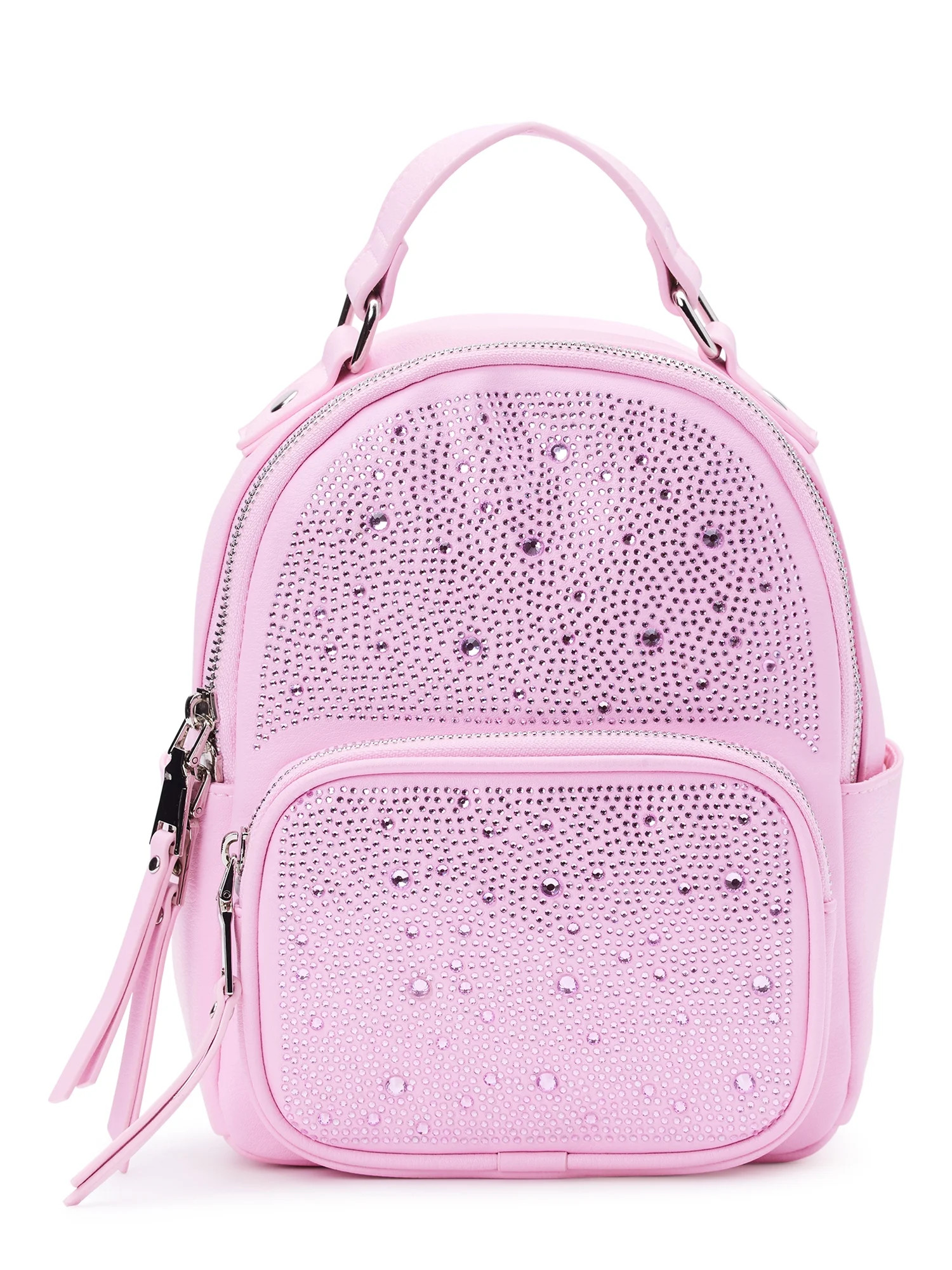 Madden NYC Women's Crystal Micro Dome Backpack, Light Pink | Walmart (US)
