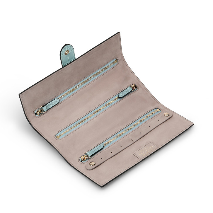 Mara Small Jewellery Roll in mushroom | Smythson | Smythson